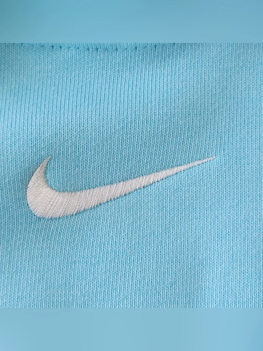 ✅ Nike Aqua blue Hoodie with White Swoosh size XL